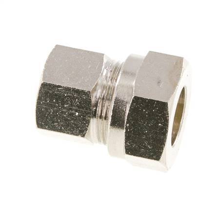 18L & G1/2'' Nickel plated Brass Straight Cutting Fitting with Female Threads 65 bar ISO 8434-1