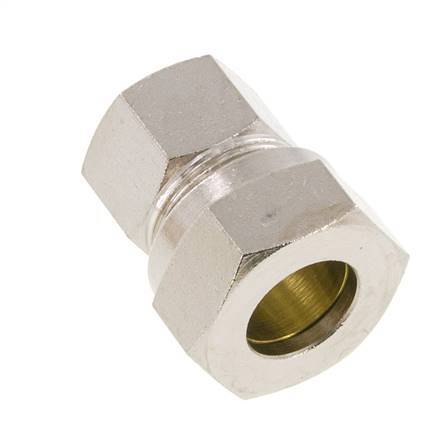 18L & G1/2'' Nickel plated Brass Straight Cutting Fitting with Female Threads 65 bar ISO 8434-1