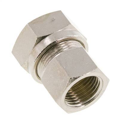 18L & G1/2'' Nickel plated Brass Straight Cutting Fitting with Female Threads 65 bar ISO 8434-1