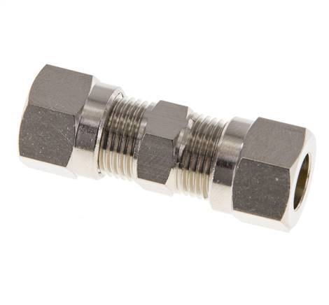 8LL Nickel plated Brass Straight Cutting Fitting 100 bar ISO 8434-1 [2 Pieces]