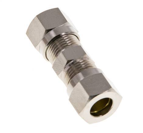 8LL Nickel plated Brass Straight Cutting Fitting 100 bar ISO 8434-1 [2 Pieces]