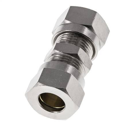12L Nickel plated Brass Straight Cutting Fitting 75 bar ISO 8434-1
