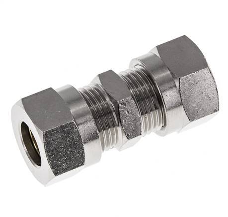 12L Nickel plated Brass Straight Cutting Fitting 75 bar ISO 8434-1