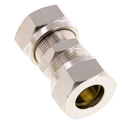 18L Nickel plated Brass Straight Cutting Fitting 65 bar ISO 8434-1