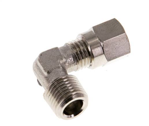 4LL & R1/8'' Nickel plated Brass Elbow Cutting Fitting with Male Threads 100 bar ISO 8434-1 [2 Pieces]