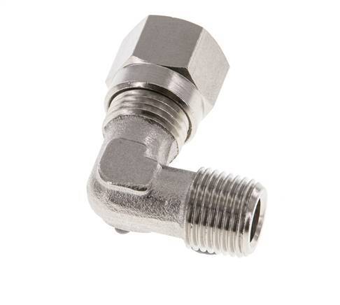 6LL & R1/8'' Nickel plated Brass Elbow Cutting Fitting with Male Threads 100 bar ISO 8434-1 [2 Pieces]