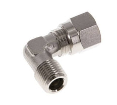 6LL & R1/8'' Nickel plated Brass Elbow Cutting Fitting with Male Threads 100 bar ISO 8434-1 [2 Pieces]