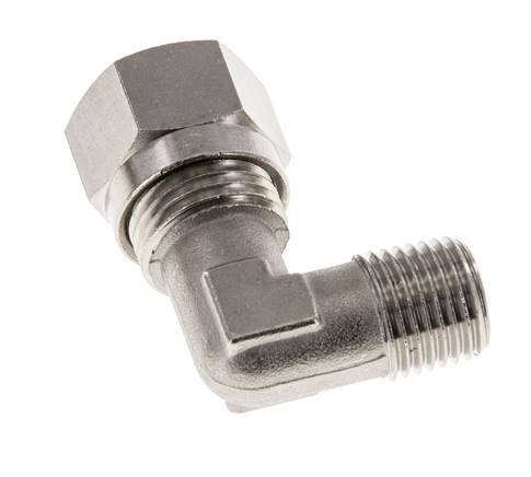 10L & R1/4'' Nickel plated Brass Elbow Cutting Fitting with Male Threads 115 bar ISO 8434-1 [2 Pieces]