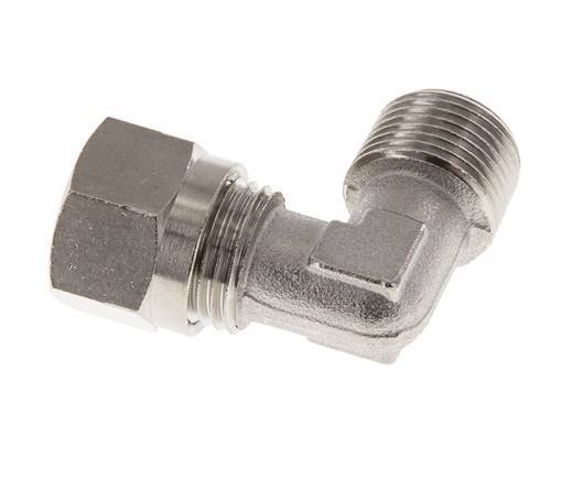 10L & R3/8'' Nickel plated Brass Elbow Cutting Fitting with Male Threads 115 bar ISO 8434-1 [2 Pieces]