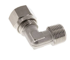 10L & R3/8'' Nickel plated Brass Elbow Cutting Fitting with Male Threads 115 bar ISO 8434-1 [2 Pieces]