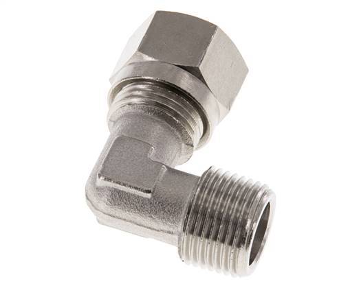 10L & R3/8'' Nickel plated Brass Elbow Cutting Fitting with Male Threads 115 bar ISO 8434-1 [2 Pieces]