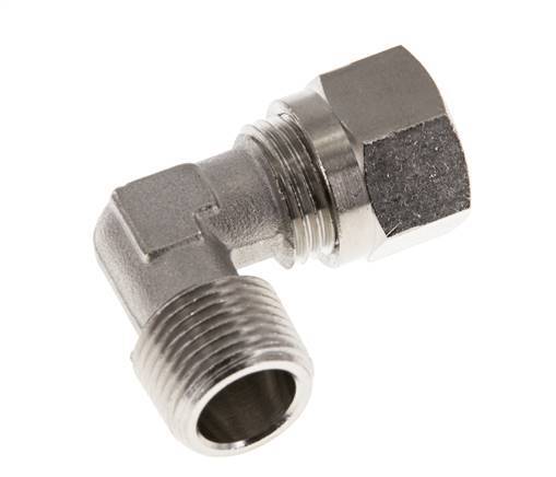 10L & R3/8'' Nickel plated Brass Elbow Cutting Fitting with Male Threads 115 bar ISO 8434-1 [2 Pieces]