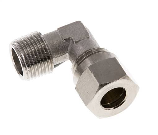10L & R3/8'' Nickel plated Brass Elbow Cutting Fitting with Male Threads 115 bar ISO 8434-1 [2 Pieces]
