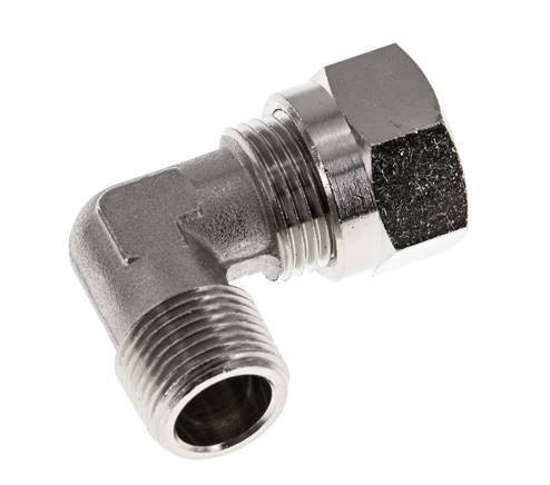 12L & R3/8'' Nickel plated Brass Elbow Cutting Fitting with Male Threads 75 bar ISO 8434-1