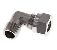 12L & R3/8'' Nickel plated Brass Elbow Cutting Fitting with Male Threads 75 bar ISO 8434-1