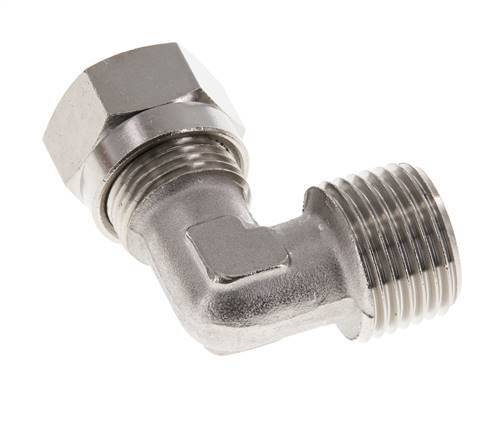 12L & R1/2'' Nickel plated Brass Elbow Cutting Fitting with Male Threads 75 bar ISO 8434-1