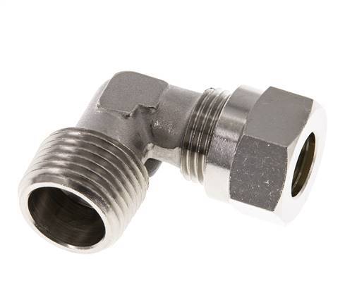 12L & R1/2'' Nickel plated Brass Elbow Cutting Fitting with Male Threads 75 bar ISO 8434-1