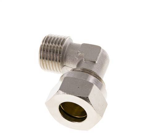 15L & R1/2'' Nickel plated Brass Elbow Cutting Fitting with Male Threads 70 bar ISO 8434-1
