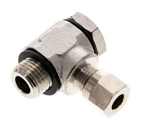 6LL & G1/4'' Nickel plated Brass Swivel Joint Cutting Fitting with Male Threads 100 bar Rotatable ISO 8434-1