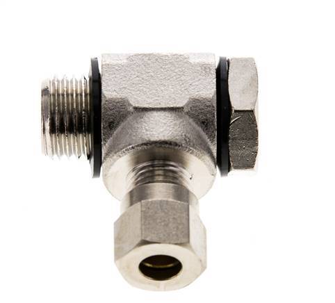 6LL & G1/4'' Nickel plated Brass Swivel Joint Cutting Fitting with Male Threads 100 bar Rotatable ISO 8434-1