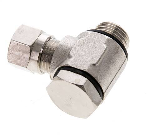 8LL & G1/4'' Nickel plated Brass Swivel Joint Cutting Fitting with Male Threads 100 bar Rotatable ISO 8434-1