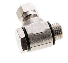 8LL & G1/4'' Nickel plated Brass Swivel Joint Cutting Fitting with Male Threads 100 bar Rotatable ISO 8434-1