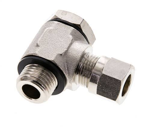 8LL & G1/4'' Nickel plated Brass Swivel Joint Cutting Fitting with Male Threads 100 bar Rotatable ISO 8434-1