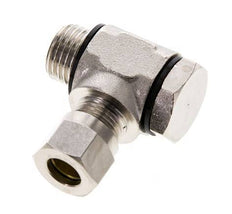 8LL & G1/4'' Nickel plated Brass Swivel Joint Cutting Fitting with Male Threads 100 bar Rotatable ISO 8434-1