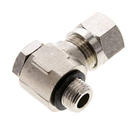 10L & G1/4'' Nickel plated Brass Swivel Joint Cutting Fitting with Male Threads 115 bar Rotatable ISO 8434-1