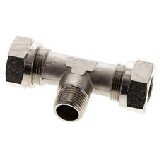 18L & R1/2'' Nickel plated Brass T-Shape Tee Cutting Fitting with Male Threads 65 bar ISO 8434-1