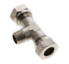 18L & R1/2'' Nickel plated Brass T-Shape Tee Cutting Fitting with Male Threads 65 bar ISO 8434-1