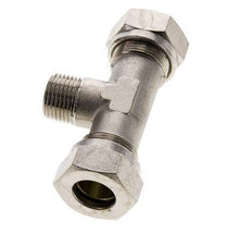 18L & R1/2'' Nickel plated Brass T-Shape Tee Cutting Fitting with Male Threads 65 bar ISO 8434-1