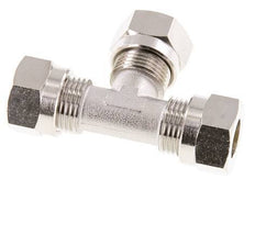 12L Nickel plated Brass T-Shape Tee Cutting Fitting 75 bar ISO 8434-1