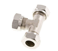 18L Nickel plated Brass T-Shape Tee Cutting Fitting 65 bar ISO 8434-1