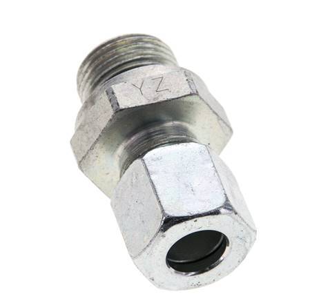 10L & M18x1.5 Zink plated Steel Straight Cutting Fitting with Male Threads 315 bar NBR ISO 8434-1