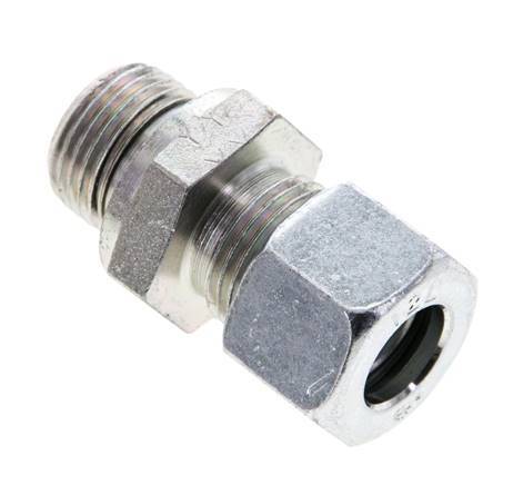 12L & M18x1.5 Zink plated Steel Straight Cutting Fitting with Male Threads 315 bar NBR ISO 8434-1