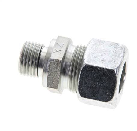 15L & M16x1.5 Zink plated Steel Straight Cutting Fitting with Male Threads 315 bar NBR ISO 8434-1