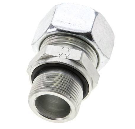 22L & M26x1.5 Zink plated Steel Straight Cutting Fitting with Male Threads 160 bar NBR ISO 8434-1