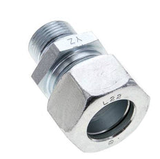 22L & M22x1.5 Zink plated Steel Straight Cutting Fitting with Male Threads 160 bar NBR ISO 8434-1