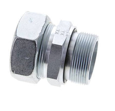 42L & M48x2 Zink plated Steel Straight Cutting Fitting with Male Threads 160 bar NBR ISO 8434-1