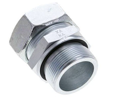 42L & M48x2 Zink plated Steel Straight Cutting Fitting with Male Threads 160 bar NBR ISO 8434-1