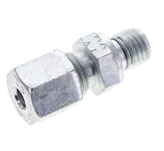 6S & M12x1.5 Zink plated Steel Straight Cutting Fitting with Male Threads 630 bar NBR ISO 8434-1 [2 Pieces]