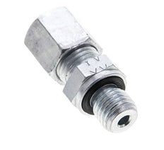 6S & M12x1.5 Zink plated Steel Straight Cutting Fitting with Male Threads 630 bar NBR ISO 8434-1 [2 Pieces]