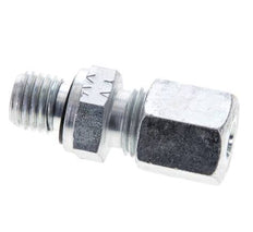 6S & M12x1.5 Zink plated Steel Straight Cutting Fitting with Male Threads 630 bar NBR ISO 8434-1 [2 Pieces]