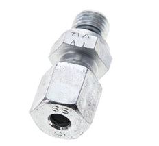 6S & M12x1.5 Zink plated Steel Straight Cutting Fitting with Male Threads 630 bar NBR ISO 8434-1 [2 Pieces]