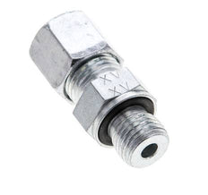 8S & M14x1.5 Zink plated Steel Straight Cutting Fitting with Male Threads 630 bar NBR ISO 8434-1 [2 Pieces]