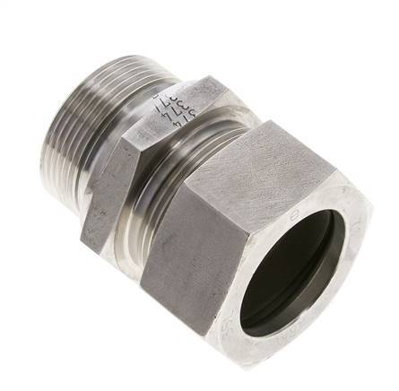 35L & M42x2 Stainless Steel Straight Cutting Fitting with Male Threads 160 bar FKM ISO 8434-1
