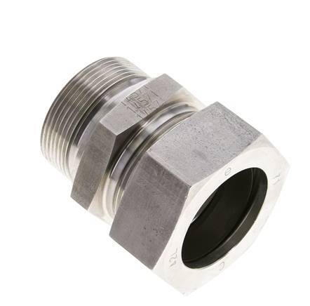 42L & M48x2 Stainless Steel Straight Cutting Fitting with Male Threads 160 bar FKM ISO 8434-1