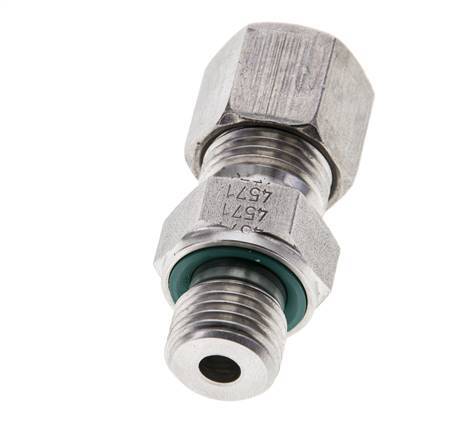 8S & M14x1.5 Stainless Steel Straight Cutting Fitting with Male Threads 630 bar FKM ISO 8434-1