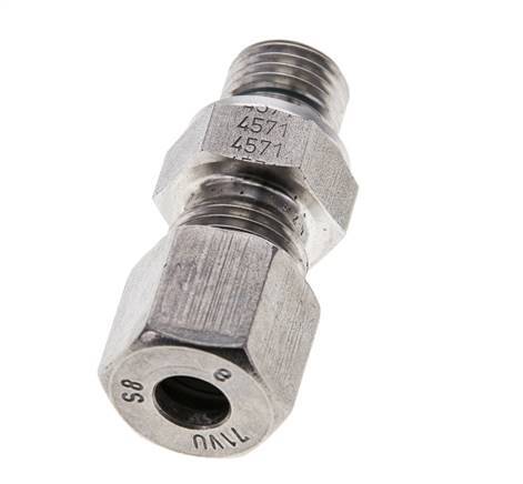 8S & M14x1.5 Stainless Steel Straight Cutting Fitting with Male Threads 630 bar FKM ISO 8434-1